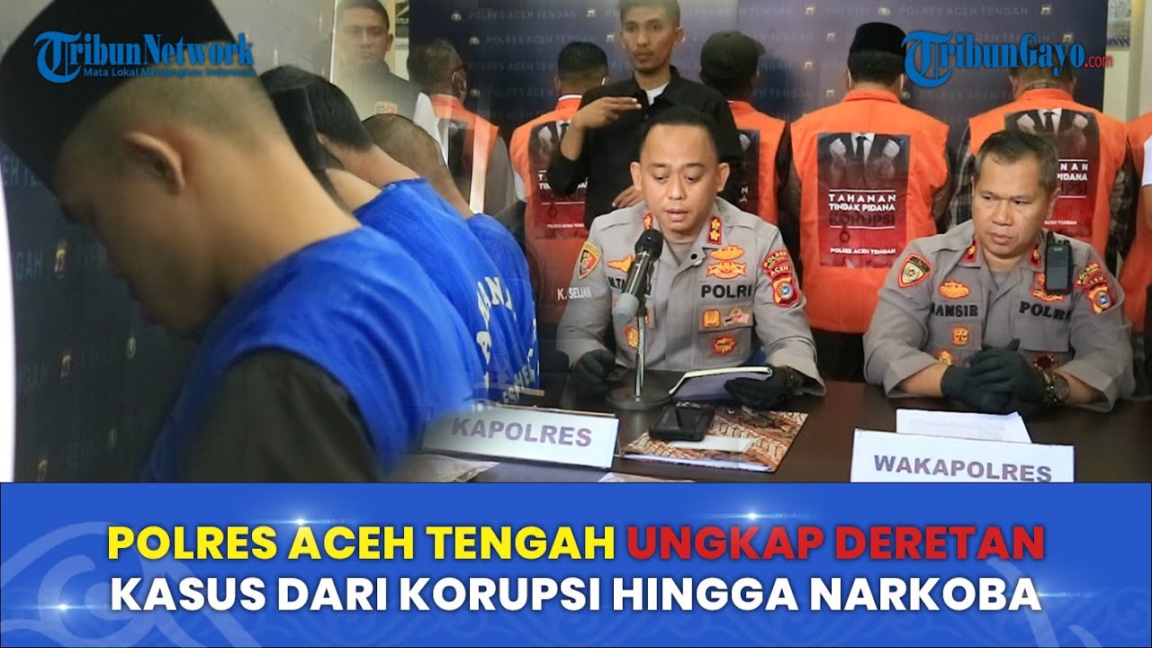 Polres Aceh Tengah Ungkap Puluhan Kasus Kriminal, Termasuk 11 Kasus Narkoba
